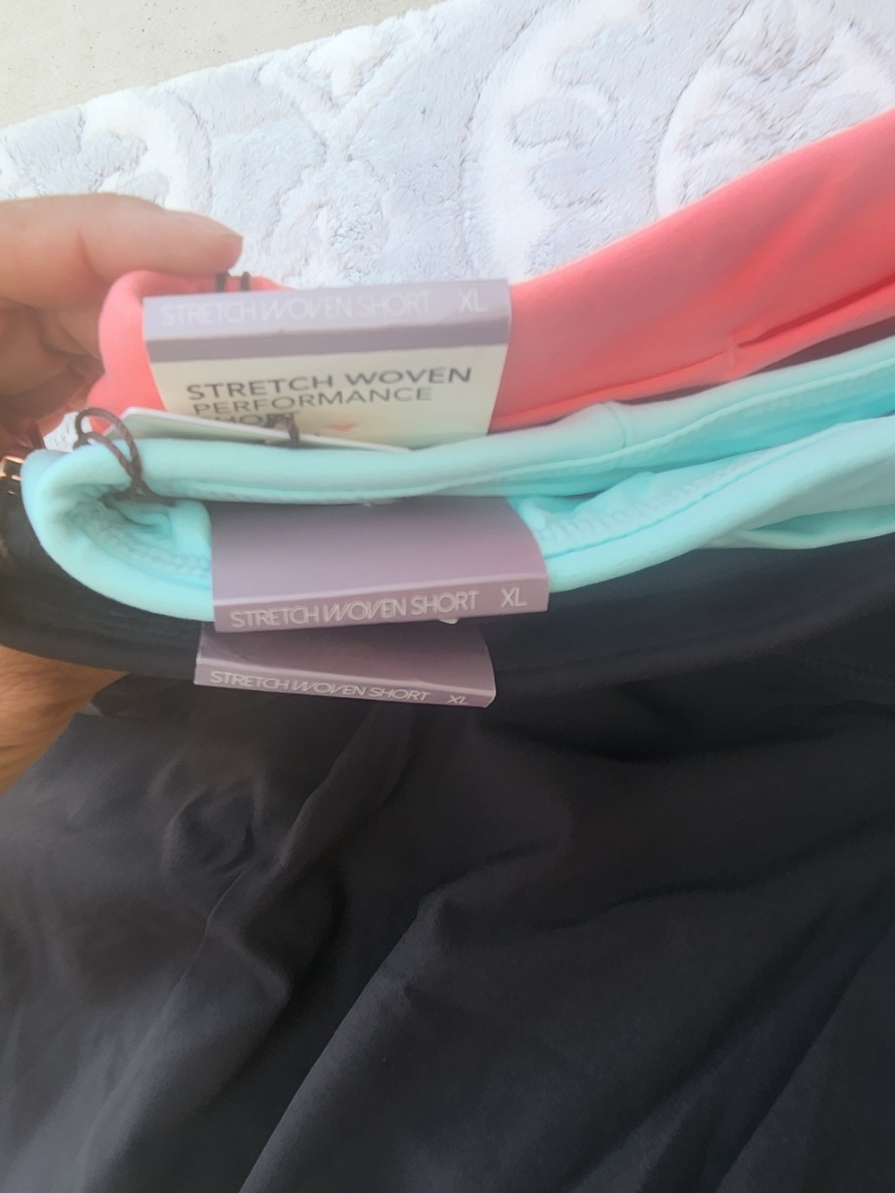 CALIA by Carrie Underwood Tiered Athletic Skorts in Coral, Mint & Black - Picture 8 of 9